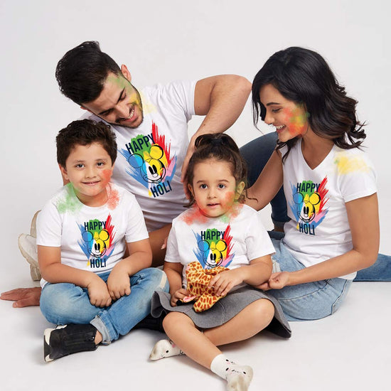 Happy Holi, Matching Disney Family Tees