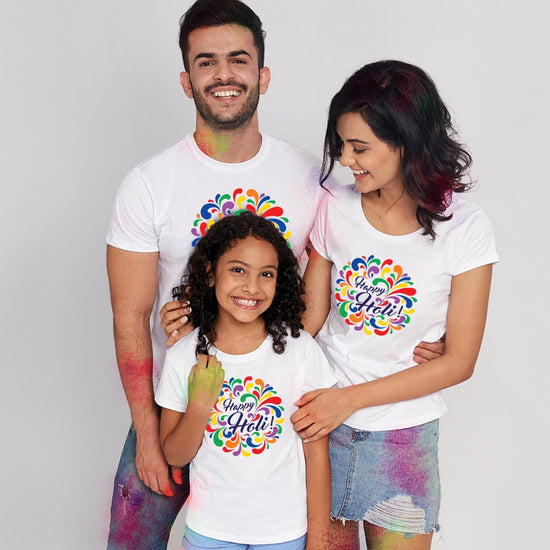 Happy Holi Grande Family Tees