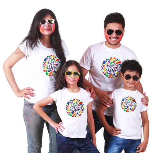 Family Happy Holi Tees