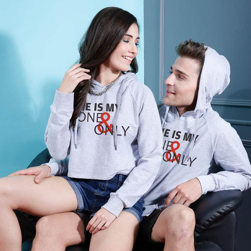 He Is My One And Only, Matching Hoodie For Men And Crop Hoodie For Women
