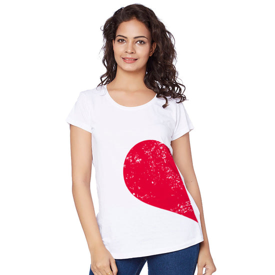 Heart In Couple Tees for women