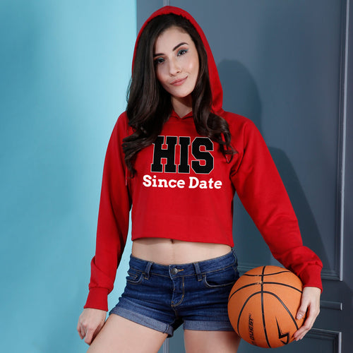 Hers Since Date/His Since Date, Matching Custom Hoodies For Men And Crop Hoodie For Women