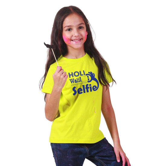 Holi Wali Selfie Tee for Girls