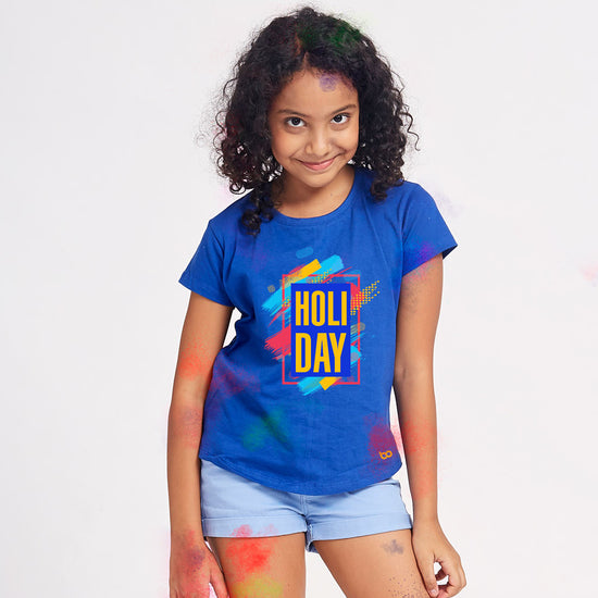 Holi Day Matching Tees For Girl