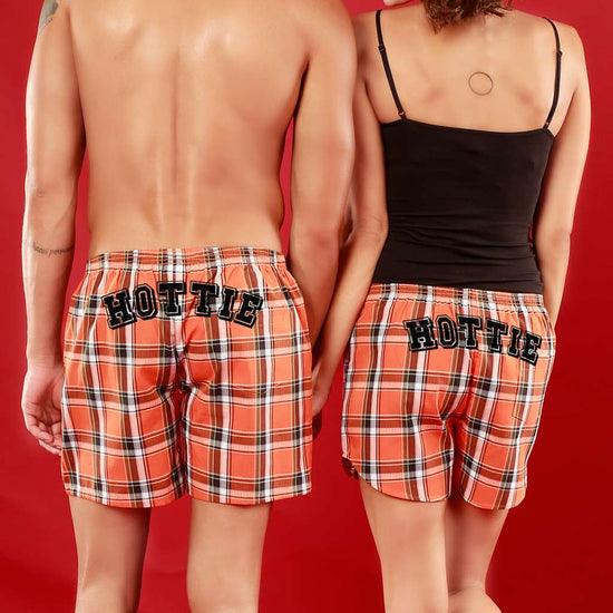 Hottie, Matching Check Couple Boxers