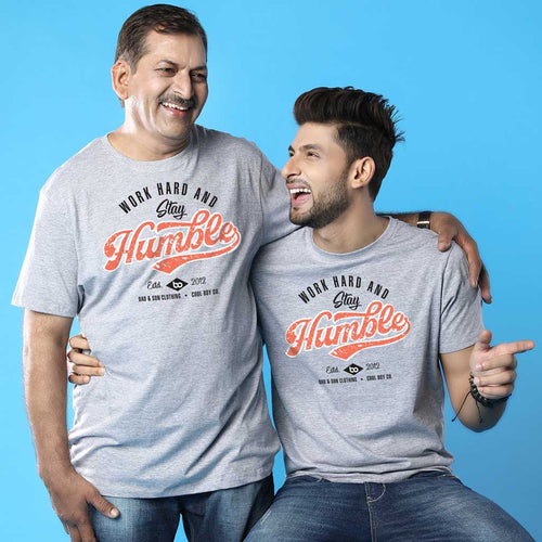 Stay Humble, Dad And Son Matching Adult Tees