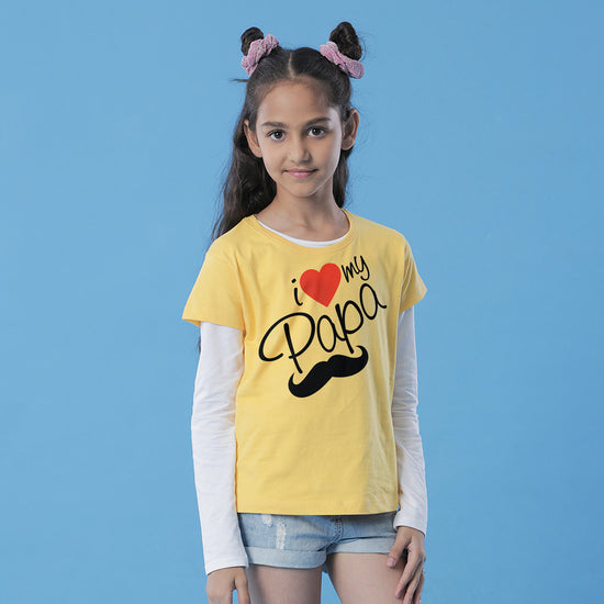 I Love My Papa/Beti, Matching Tees For Daughter