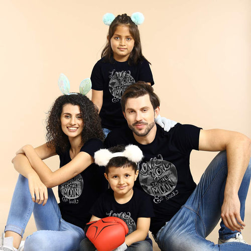 Love You To The Moon Family Tees