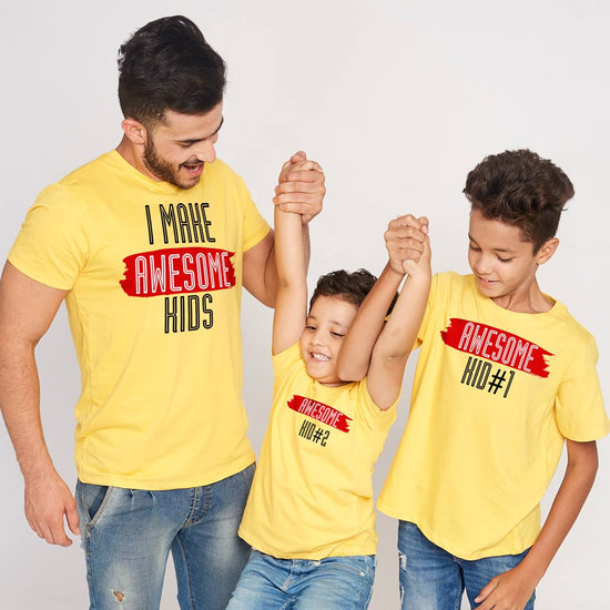 I Make Awesome Kids, Matching Dad and Son Tees