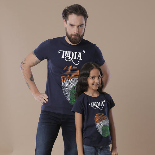 India Thumb, Matching Dad And Daughter Matching Tees