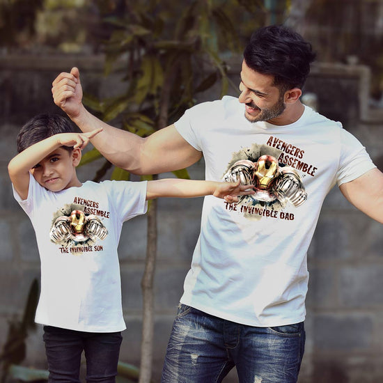 Avengers Assemble Dad/Son, Matching Marvel Tees For Dad And Son