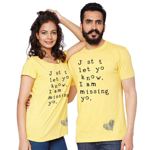 Just Let You Know I Am Missing You Couple Tees