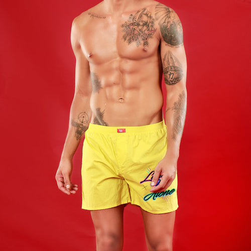 Leave Us Alone, Matching Yellow Couple Boxers