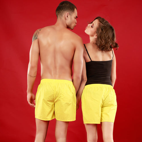 Leave Us Alone, Matching Yellow Couple Boxers
