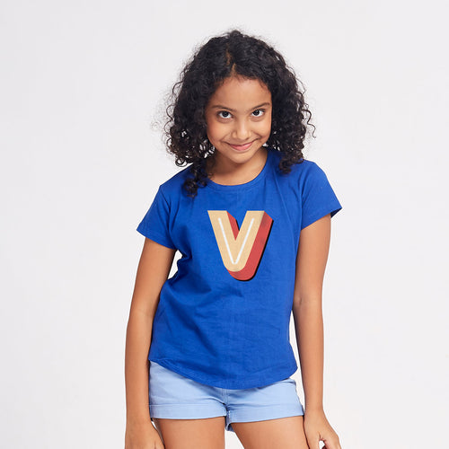Love, Matching Royal Blue Family Tees For Daughter