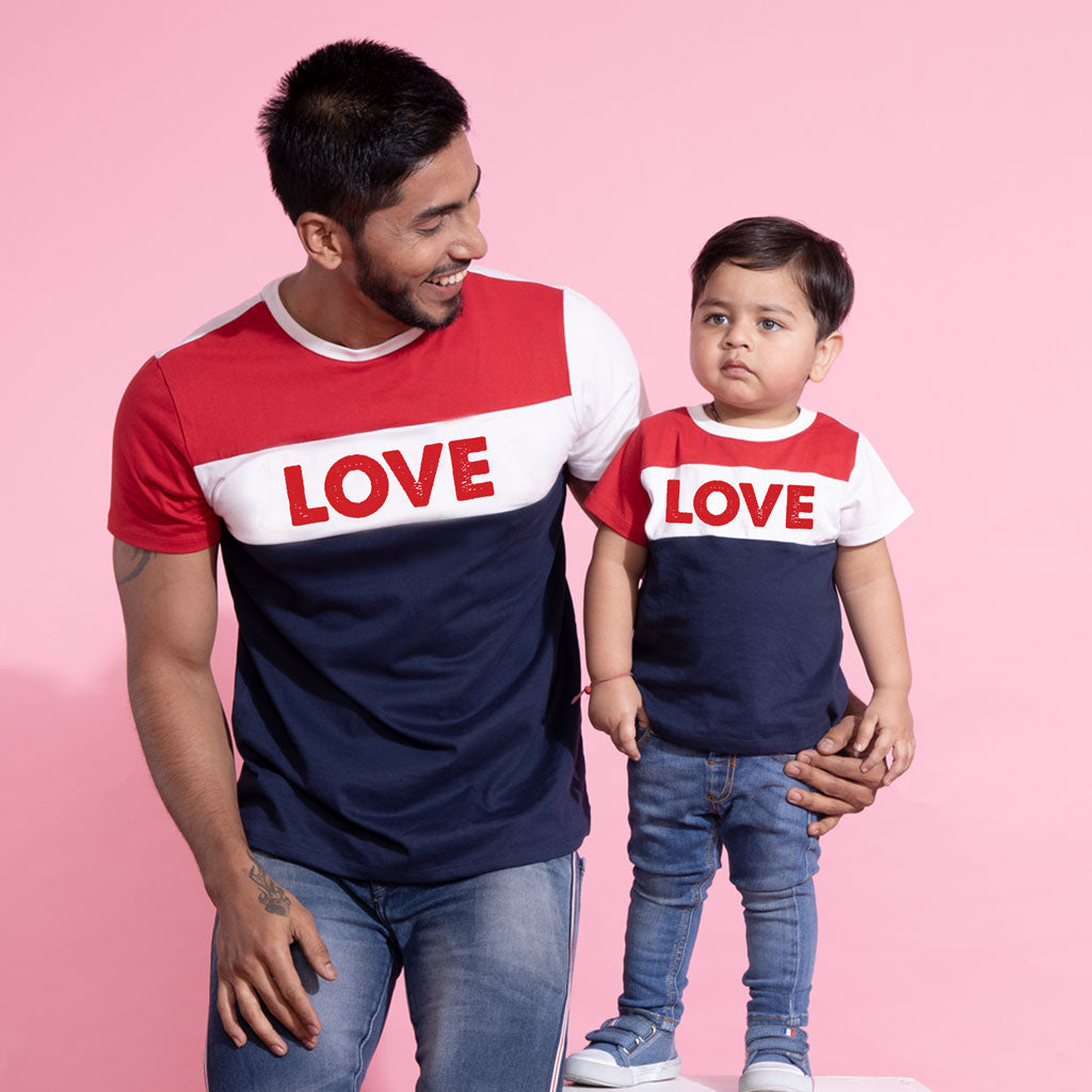 Super Dad/Son , Matching Marvel Black Tees For Dad And Son