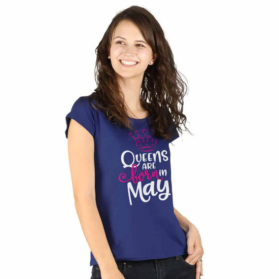 Queens Are Born In May Birthday Tee