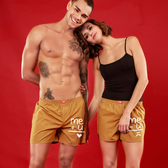 Me + U, Matching Mustard Couple Boxers