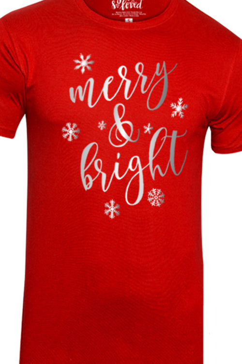 Festive Merry  and Bright, Dad And Baby Bodysuit And Tees