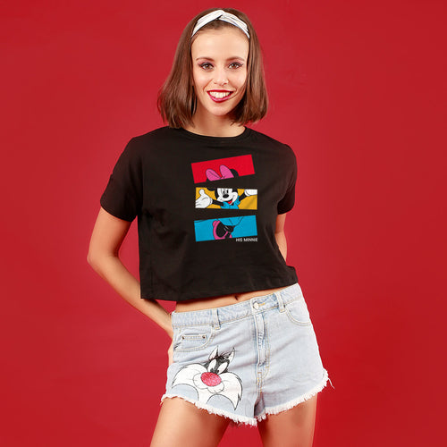 The Mickey Pieces, Matching Disney Couple Crop Top And Tee