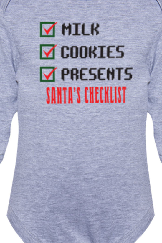 Santa’s Checklist Baby Bodysuit