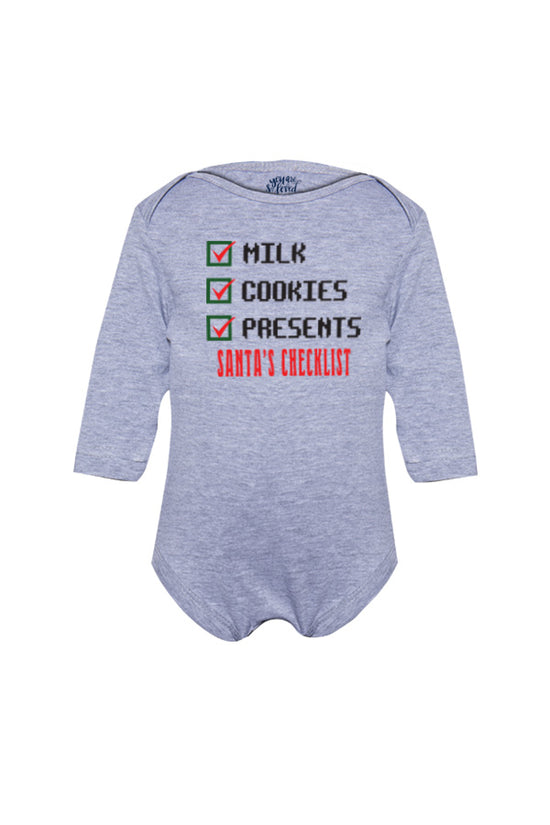 Santa’s Checklist Baby Bodysuit