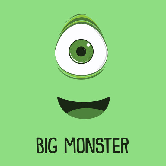 Bright Green Big/Little Monster Father-Son Tees