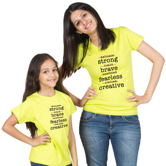 Mother-Daughter Strong Brave Tees