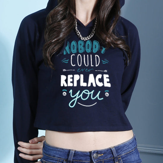 Nobody Could Replace You Crop Hoodie