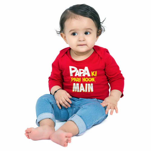 Papa Ki Pari Hai Yeh Dad-Baby Bodysuit and Tees For Baby
