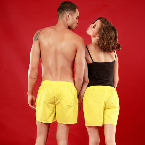 Part Time Romeo / Juliet, Matching Yellow Couple Boxers