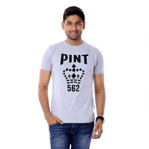 Grey Melange Pint Father And Son Tshirt