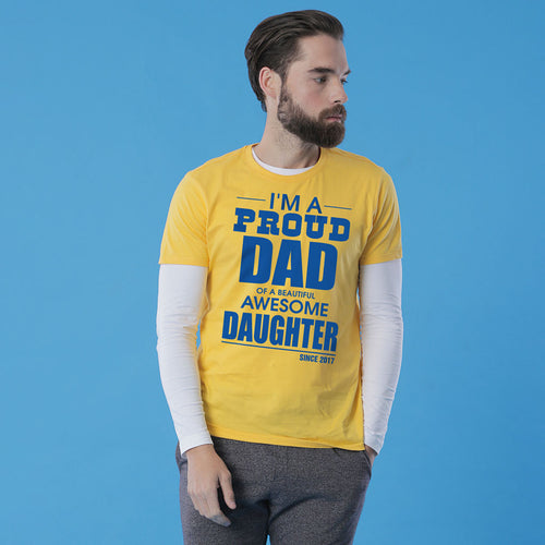 Proud Dad, Personalized Tee For Dad