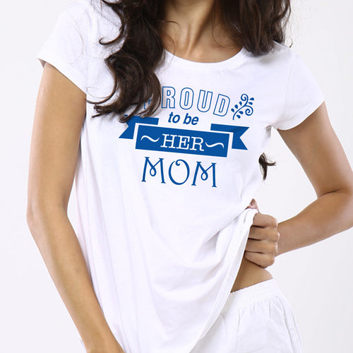 Proud Mom/ Baby, Matching Tee And Bodysuit For Mom And Baby (Girl)