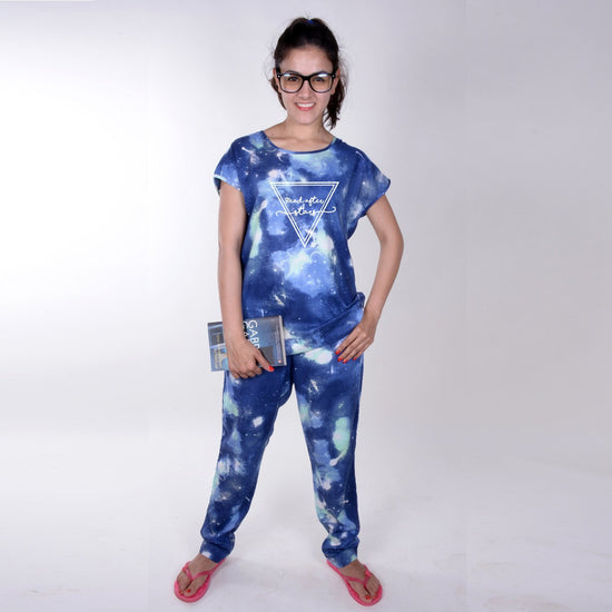 Read After Stars galaxy print sleepwear set for Women