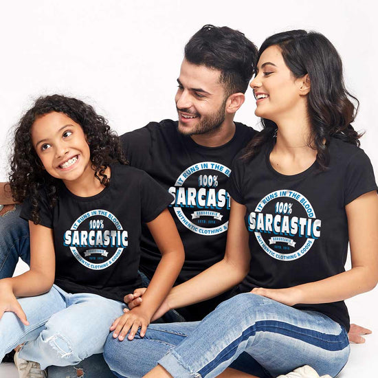 100% Sacrastic, Matching Dad/Mom/Daughter Family Tees