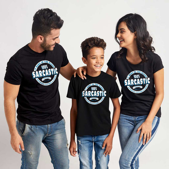 100% Sacrastic, Matching Family Dad/Mom/Son Tees