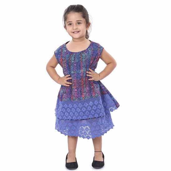 Mother-Daughter Lace Layered Fusion Dress