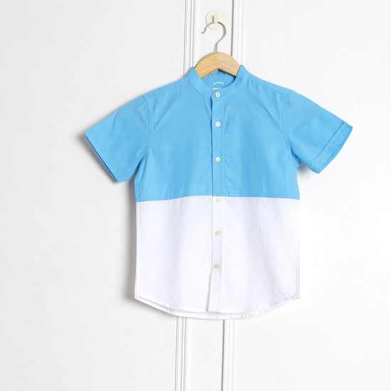 Blue & white , Matching Shirts For Son