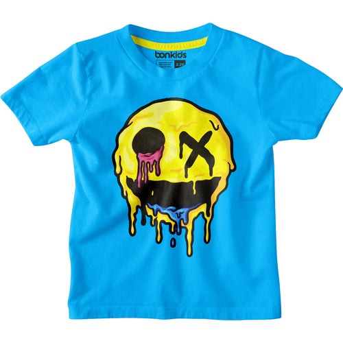 Smiley Turq-Blue Boys Tshirt