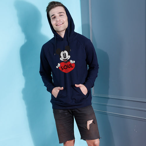 Soul Mate, Disney Matching Navy Blue Hoodies For Couples