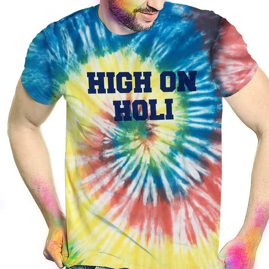 High On Holi, Tie & Dye Matching Bro & Sis Holi Tees