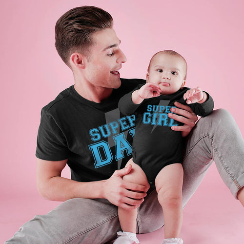Super Girl/Super dad Bodysuit and Tees