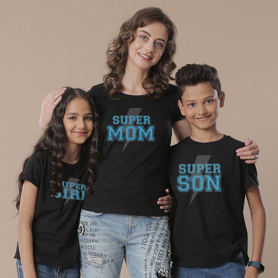 Super Mom, Daughter, Son,  Tees For Son, Daughter And Mom.