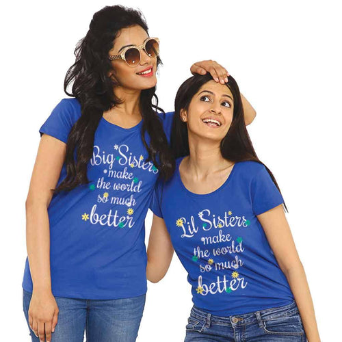 T-Shirt - Big/Lil Sisters Make The World So Much Better Tees