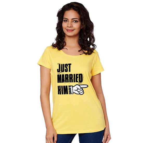Just Married Him/Just Married Her Tees