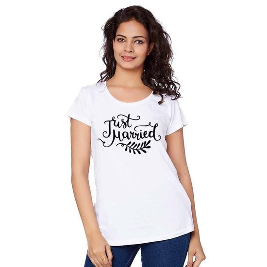 Just Married White Tees