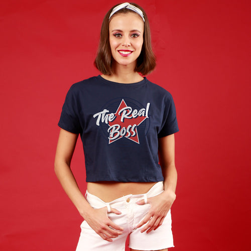 The Boss The Real Boss, Matching Crop Top For Women