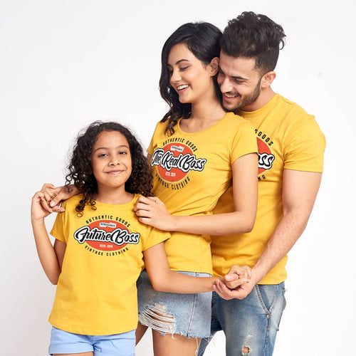 The Real Boss, Matching Dad/Mom/Daughter Family Tees