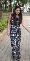 The Swans Black Meshed Dress For Womens